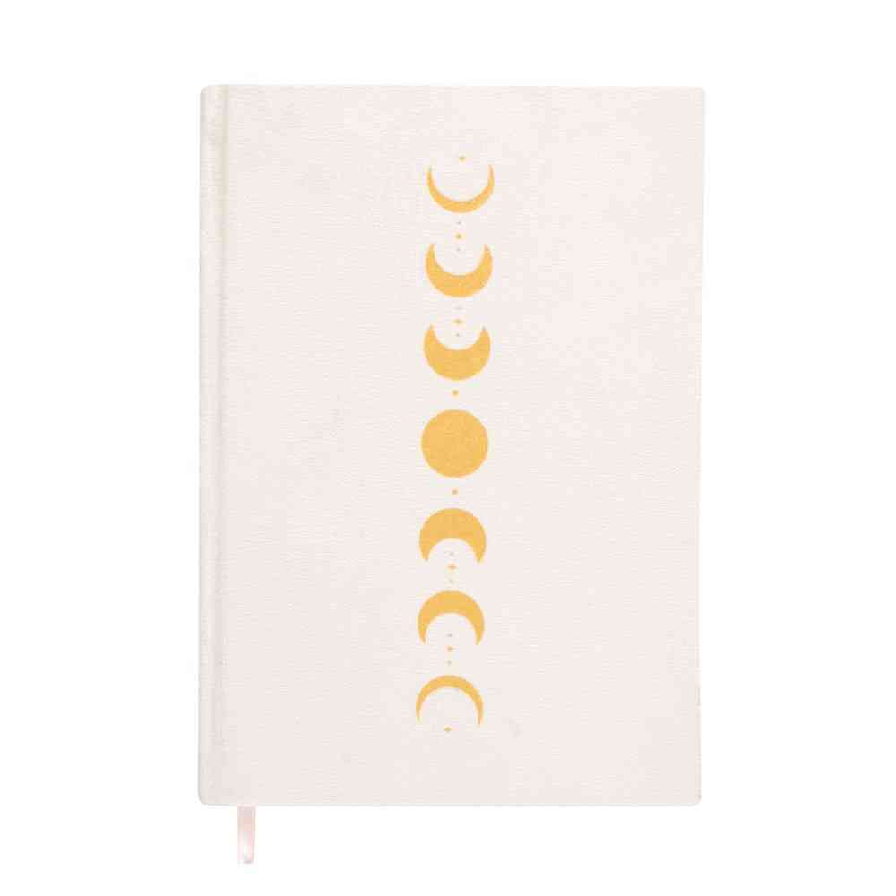 Something Different - Moon Phase Velvet A5 Notebook - Cream